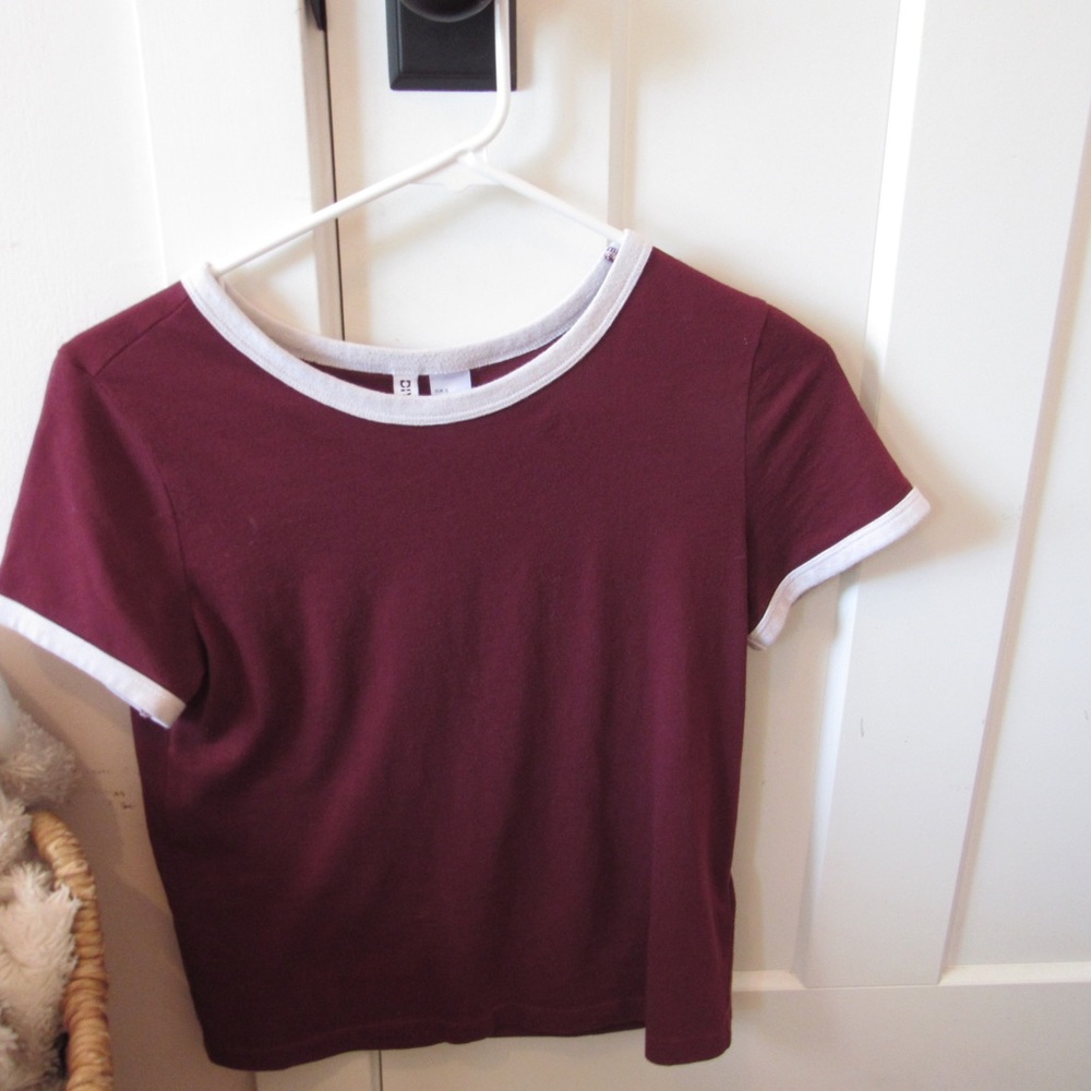 Maroon top
